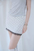 Dot Mini Skirt -white