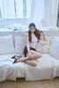 Halter Neck Lace Top-pink