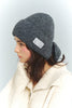 Back-Ribbon Warm Knit Hat