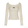 Square Neck Corset Top -cream