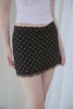 Dot Mini Skirt -black