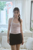Halter Neck Lace Top-pink