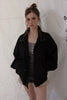 Velour High Neck Jacket -black