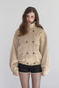 Velour High Neck Jacket -beige