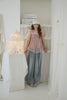 Wide-Leg Studded Denim Jeans (Belt Included)