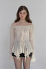 Frill Blouse Top -white
