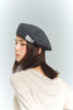 Classic Check Leather Beret