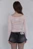 Square Neck Corset Top -pink