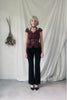 Dot Sheer Blouse(Burgundy)