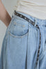 Wide-Leg Studded Denim Jeans (Belt Included)