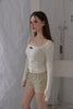 Square Neck Corset Top -cream