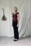 Dot Sheer Blouse(Burgundy)