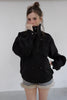Velour High Neck Jacket -black