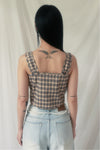 Check Corset Bustier(beige)
