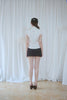 Satin V-Neck Lace Shirt -butter ivory