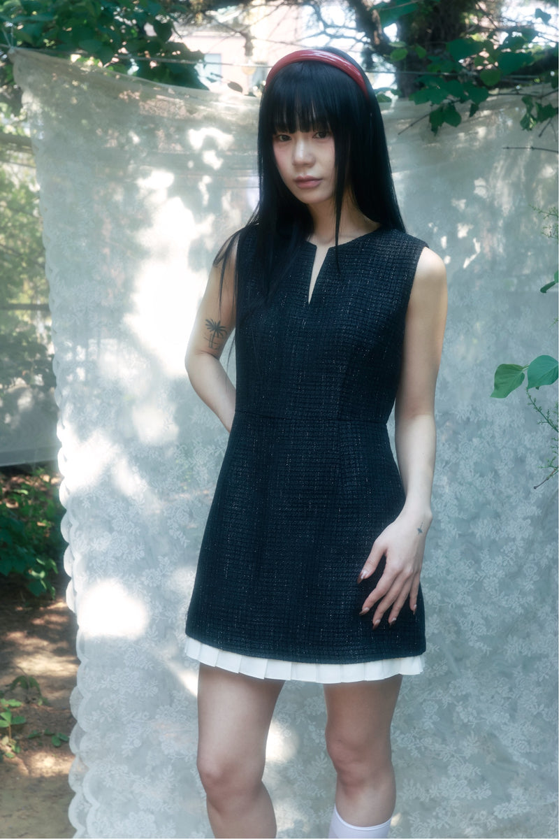 Tweed Frill Dress – unsually