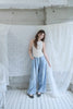 Wide-Leg Studded Denim Jeans (Belt Included)