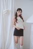 Studded Sleeveless Top -lemon yellow