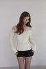 Lace Detail Off-Shoulder Top -cream