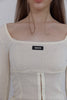 Square Neck Corset Top -cream