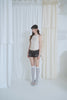 Vintage Washed Studded Denim Shorts -black