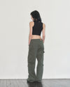 Multi-button Cargo Pants(khaki)