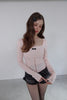 Square Neck Corset Top -pink