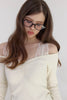Lace Detail Off-Shoulder Top -cream