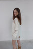 Distressed Knit Top -cream