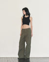 Multi-button Cargo Pants(khaki)