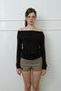 Mellow Off-Shoulder Top -black