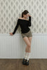 Mellow Off-Shoulder Top -black