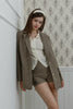 Gingham Check Boxy Jacket