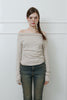Mellow Off-Shoulder Top -beige