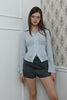 Striped 2-Way Skirt-Overlay Shorts