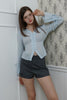 Striped 2-Way Skirt-Overlay Shorts