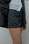 Striped 2-Way Skirt-Overlay Shorts