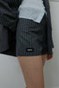 Striped 2-Way Skirt-Overlay Shorts
