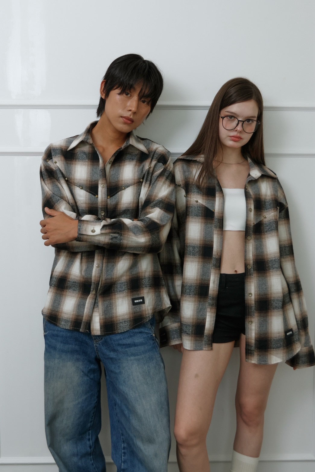 unsually｜ Studded Check Shirt RESTOCK】Studded Check Shirt – unsually