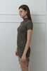 High-Neck Knit Dress –moca brown