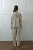 Studded Washed & Distressed Sweatpants –light beige
