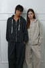 Studded Washed & Distressed Sweatpants –light beige