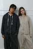 Studded Washed & Distressed Sweatpants –charcoal gray