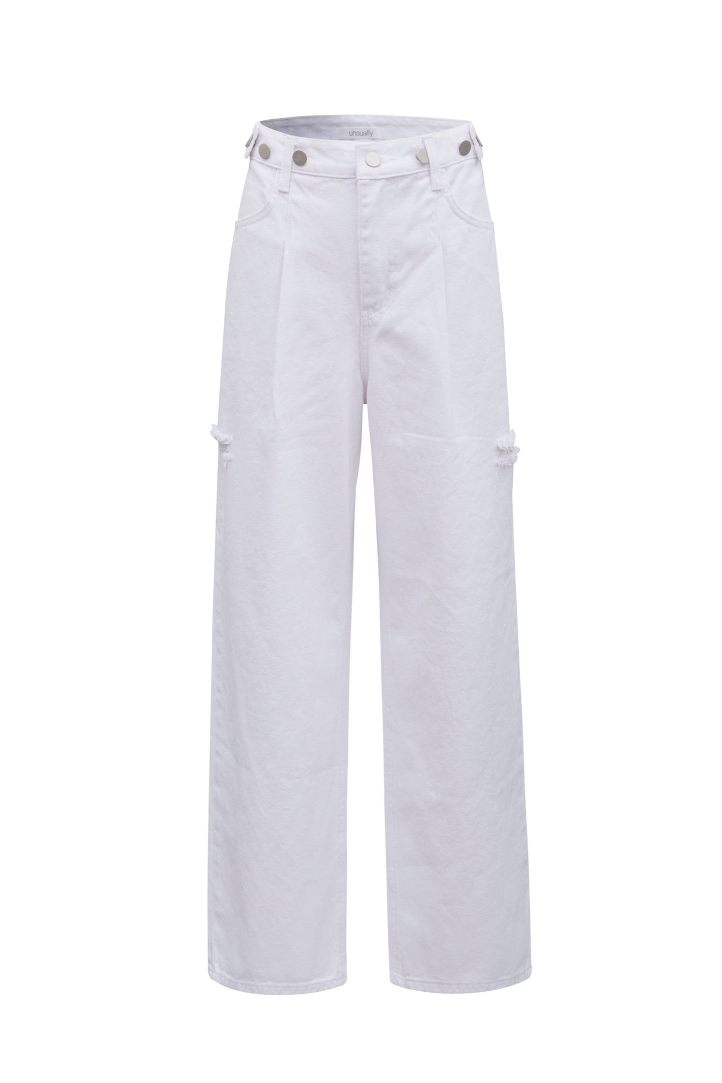 【即購入可◎】unsually damage wide denim Damage Wide Denim(White) – unsually