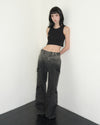 Multi-button Cargo Pants(black)