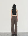 Multi-button Cargo Pants(brown)