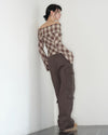 Multi-button Cargo Pants(brown)